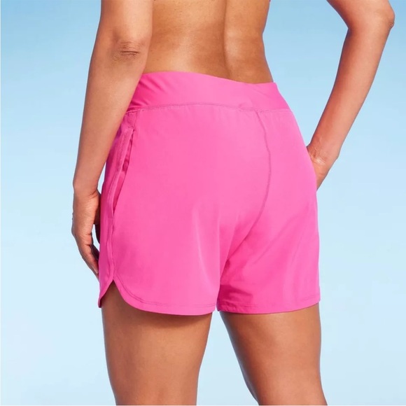 Lands' End Women's 5" UPF 50 Swim Shorts - Pink Sz Large - Picture 2 of 3
